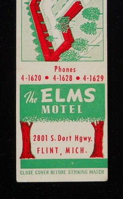 Elms Motel (America Inn) - Matchbook (newer photo)